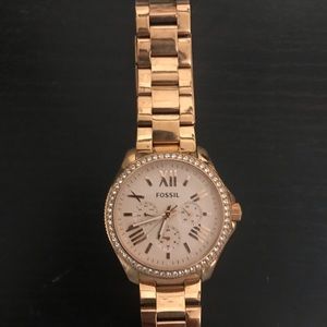 Gold Fossil Watch